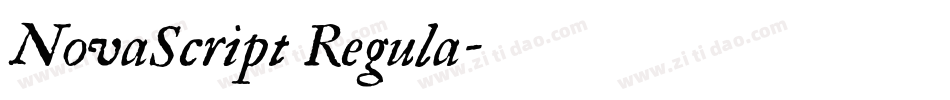NovaScript Regula字体转换